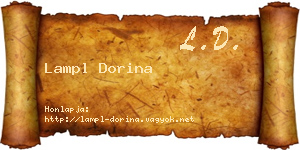 Lampl Dorina névjegykártya